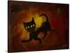 the black cat-Rabi Khan-Stretched Canvas