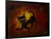 the black cat-Rabi Khan-Framed Art Print