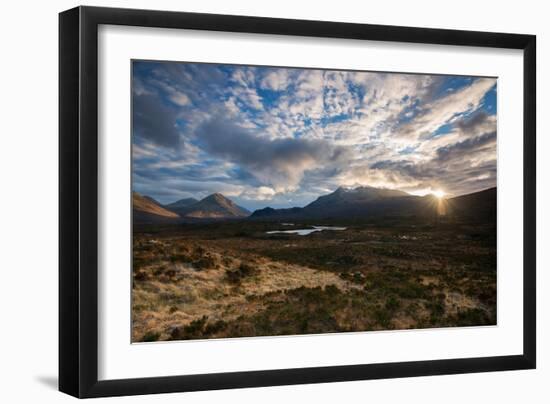 The Black Cuillin at Sligachan, Isle of Skye Scotland UK-Tracey Whitefoot-Framed Premium Photographic Print