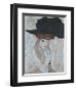 The Black Feather Hat, 1910-Gustav Klimt-Framed Art Print