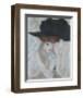The Black Feather Hat, 1910-Gustav Klimt-Framed Art Print