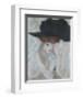 The Black Feather Hat, 1910-Gustav Klimt-Framed Art Print