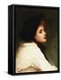 The Black Hat, 1892-Philip Hermogenes Calderon-Framed Stretched Canvas