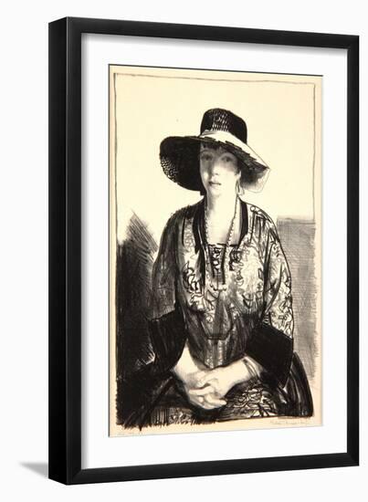 The Black Hat, 1921-George Wesley Bellows-Framed Giclee Print