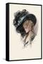 The Black Hat-Harrison Fisher-Framed Stretched Canvas