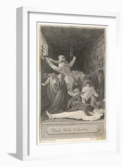 The Black Hole of Calcutta in Which Only 23 of 146 Prisoners are Said to Have Survived-W. Bromley-Framed Art Print