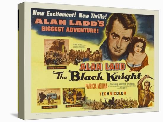 The Black Knight, UK Movie Poster, 1954-null-Stretched Canvas