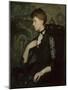 The Black Lace Dress (Portrait of the Artist's Wife), 1885 (Oil on Canvas)-Julian Alden Weir-Mounted Giclee Print