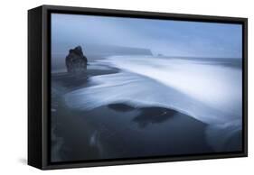 The Black Lava Beach of Vik-Franz Schumacher-Framed Stretched Canvas