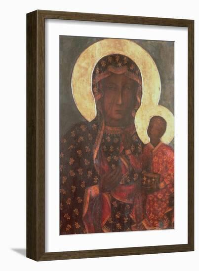 The Black Madonna of Jasna Gora, Byzantine-Russian Icon, 14th Century-null-Framed Giclee Print