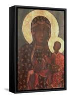 The Black Madonna of Jasna Gora, Byzantine-Russian Icon, 14th Century-null-Framed Stretched Canvas