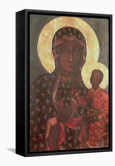 The Black Madonna of Jasna Gora, Byzantine-Russian Icon, 14th Century-null-Framed Stretched Canvas