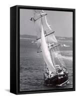 The Black Pearl Sailing Off of Martha's Vineyard-Alfred Eisenstaedt-Framed Stretched Canvas