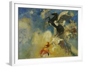 The Black Pegasus, 1909-1910-Odilon Redon-Framed Giclee Print