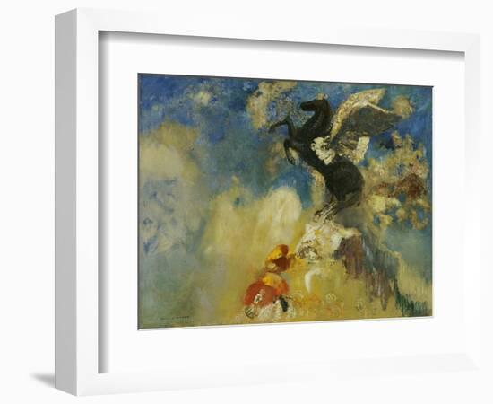 The Black Pegasus, 1909-1910-Odilon Redon-Framed Giclee Print