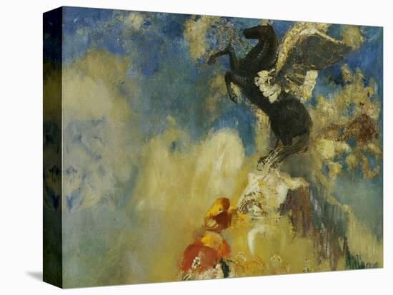 The Black Pegasus-Odilon Redon-Stretched Canvas