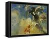 The Black Pegasus-Odilon Redon-Framed Stretched Canvas