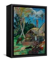 The Black Pigs-Paul Gauguin-Framed Stretched Canvas