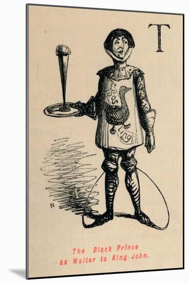 'The Black Prince as Waiter to King John', c1860, (c1860)-John Leech-Mounted Giclee Print