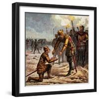 The Black Prince at Crecy, 1346-null-Framed Giclee Print