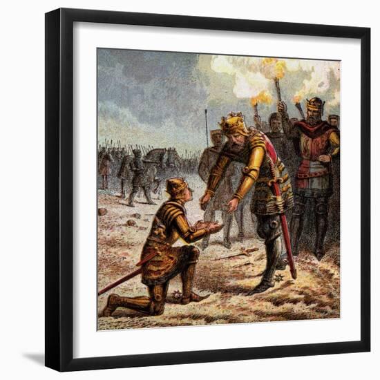 The Black Prince at Crecy, 1346-null-Framed Giclee Print