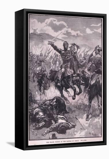 The Black Prince at the Battle of Crecy Ad 1346-Walter Paget-Framed Stretched Canvas
