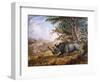 The Black Rhinoceros Charging-Thomas Baines-Framed Photographic Print