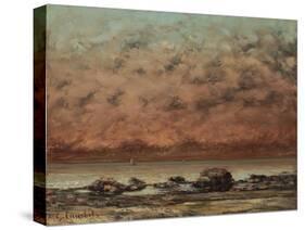 The Black Rocks at Trouville, 1865-66-Gustave Courbet-Stretched Canvas