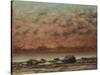 The Black Rocks at Trouville, 1865-66-Gustave Courbet-Stretched Canvas