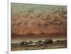 The Black Rocks at Trouville, 1865-66-Gustave Courbet-Framed Art Print