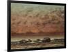 The Black Rocks at Trouville, 1865-66-Gustave Courbet-Framed Art Print