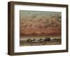 The Black Rocks at Trouville, 1865-66-Gustave Courbet-Framed Art Print