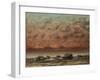 The Black Rocks at Trouville, 1865-66-Gustave Courbet-Framed Art Print