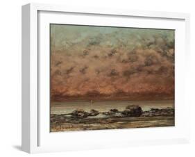 The Black Rocks at Trouville, 1865-66-Gustave Courbet-Framed Art Print