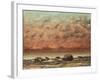 The Black Rocks at Trouville, 1865- 66-Gustave Courbet-Framed Giclee Print