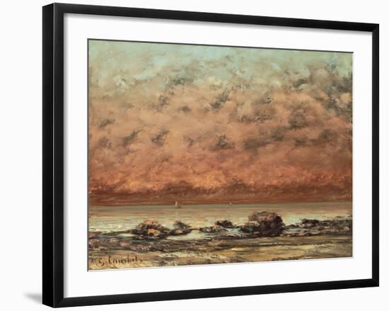 The Black Rocks at Trouville, 1865- 66-Gustave Courbet-Framed Giclee Print