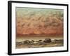 The Black Rocks at Trouville, 1865- 66-Gustave Courbet-Framed Giclee Print