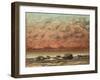 The Black Rocks at Trouville, 1865- 66-Gustave Courbet-Framed Giclee Print