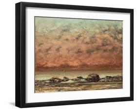 The Black Rocks at Trouville, 1865- 66-Gustave Courbet-Framed Giclee Print