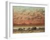 The Black Rocks at Trouville, 1865- 66-Gustave Courbet-Framed Giclee Print