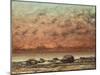 The Black Rocks at Trouville, 1865- 66-Gustave Courbet-Mounted Giclee Print