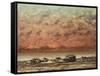 The Black Rocks at Trouville, 1865- 66-Gustave Courbet-Framed Stretched Canvas