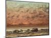 The Black Rocks at Trouville, 1865- 66-Gustave Courbet-Mounted Giclee Print