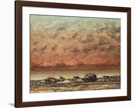 The Black Rocks at Trouville, 1865- 66-Gustave Courbet-Framed Giclee Print