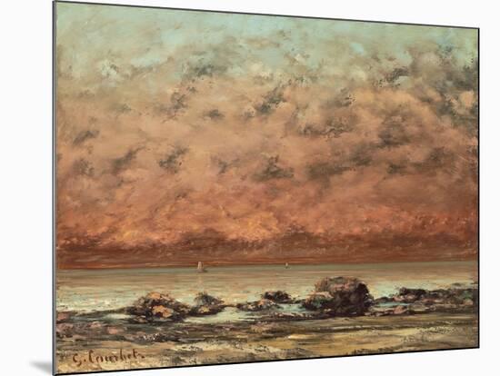 The Black Rocks at Trouville, 1865- 66-Gustave Courbet-Mounted Giclee Print