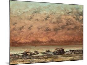 The Black Rocks at Trouville, 1865- 66-Gustave Courbet-Mounted Giclee Print
