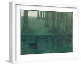 The Black Swan, 1896 (Pastel on Paper)-William Degouve de Nuncques-Framed Giclee Print