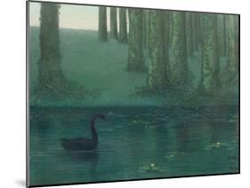 The Black Swan, 1896 (Pastel on Paper)-William Degouve de Nuncques-Mounted Giclee Print