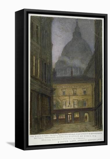 The Black Swan Tavern in Carter Lane, City of London, 1870-JT Wilson-Framed Stretched Canvas