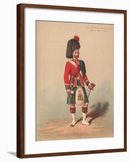 The Black Watch, Royal Highlanders, Officer, Review Order-null-Framed Giclee Print